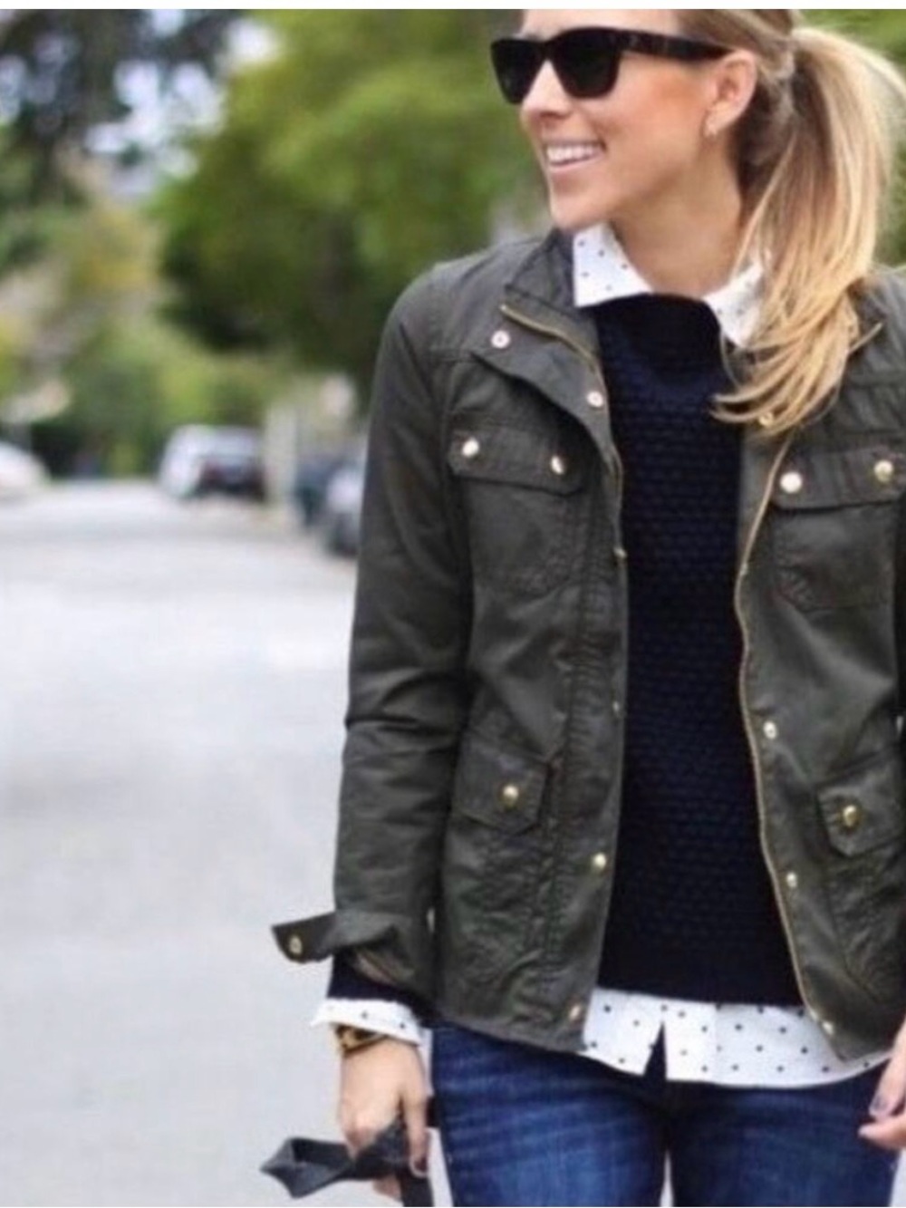 J. Crew oiled canvas field utility jacket size small